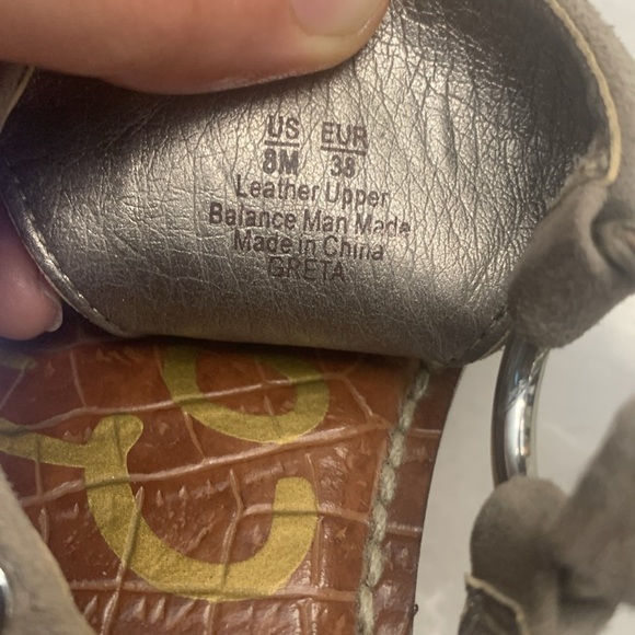 Sam Edelman suede Tan flat sandals, size 8 - Picture 3 of 7